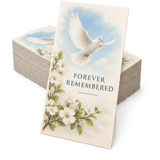Funeral Prayer Cards illustration